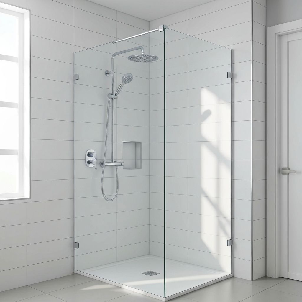 Modern shower enclosure installation